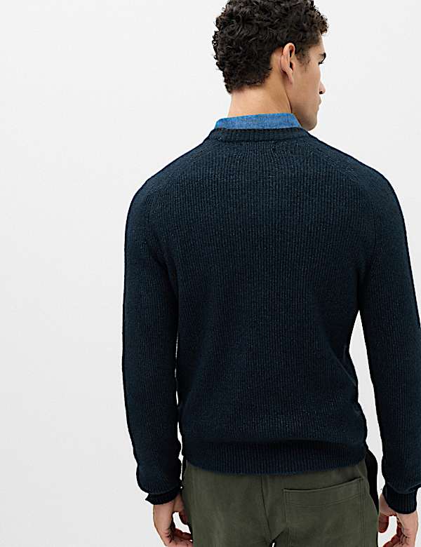 Jumper Kerah Bundar Super Lembut dengan Wol - ID