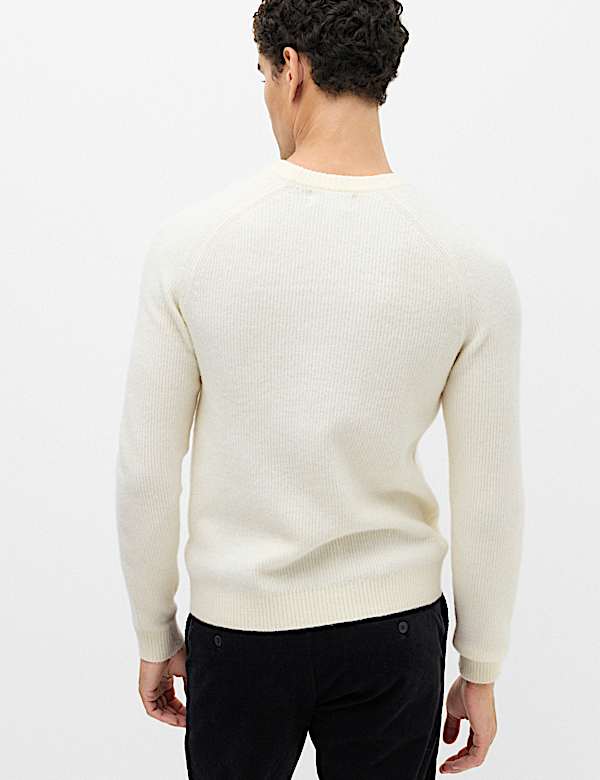Superweicher Pullover mit Rundhalsausschnitt und Wollanteil - DE