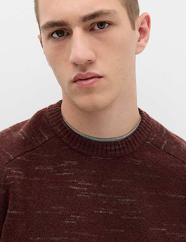 Supersoft Space Dye Crew Neck Jumper - BE