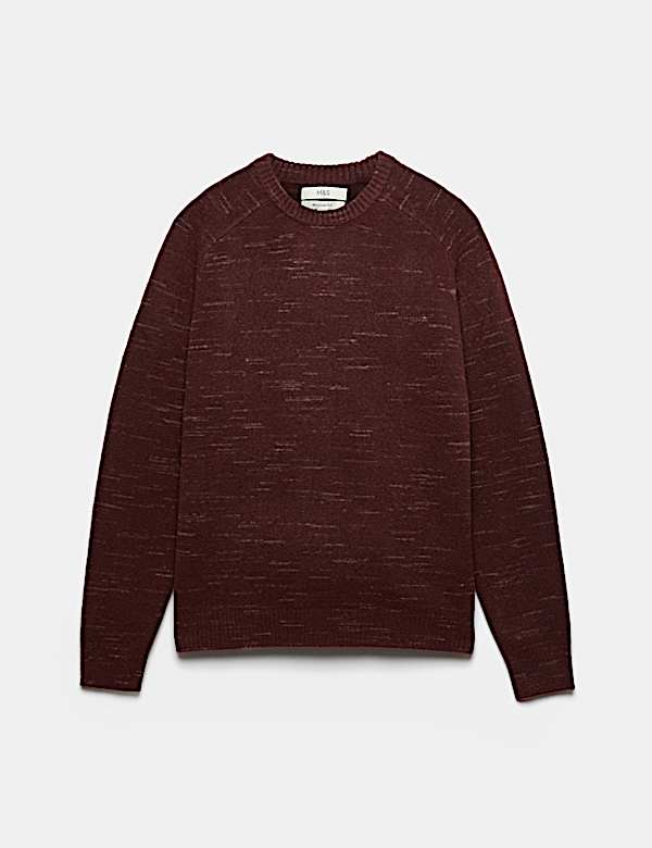 Supersoft Space Dye Crew Neck Jumper - BE