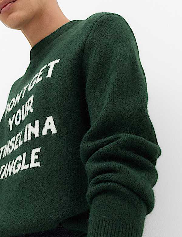 Apres Slogan Crew Neck Jumper - ID