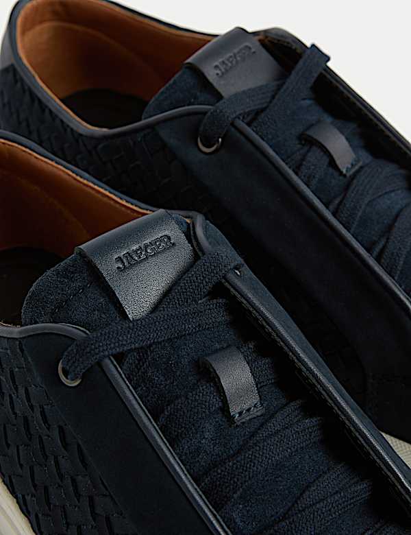 Leather Interweave Trainers - CA