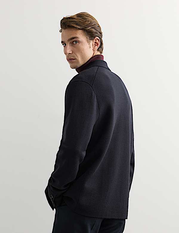 Pure Merino Wool Knitted Blazer - AU