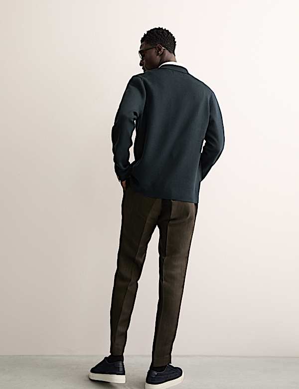 Pure Extra Fine Merino Wool Knitted Jacket - NL