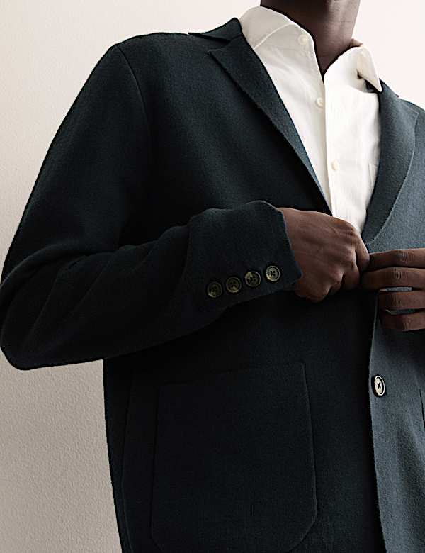 Pure Extra Fine Merino Wool Knitted Jacket - NL