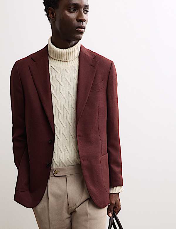 Pure Cashmere Diagonal Roll Neck Jumper - ES