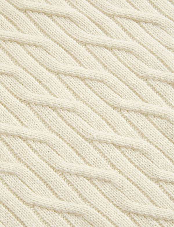 Pure Cashmere Diagonal Roll Neck Jumper - ES