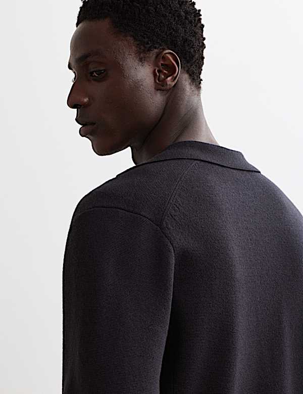 Pure Merino Wool Knitted Blazer - BE