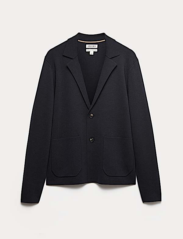 Pure Merino Wool Knitted Blazer - BE