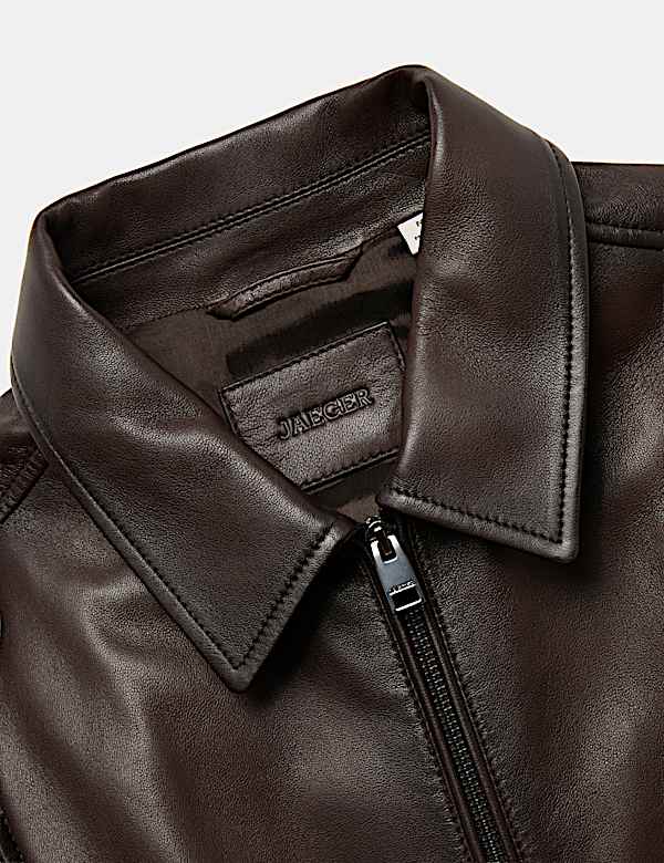 Burnished Leather Harrington Jacket - NZ