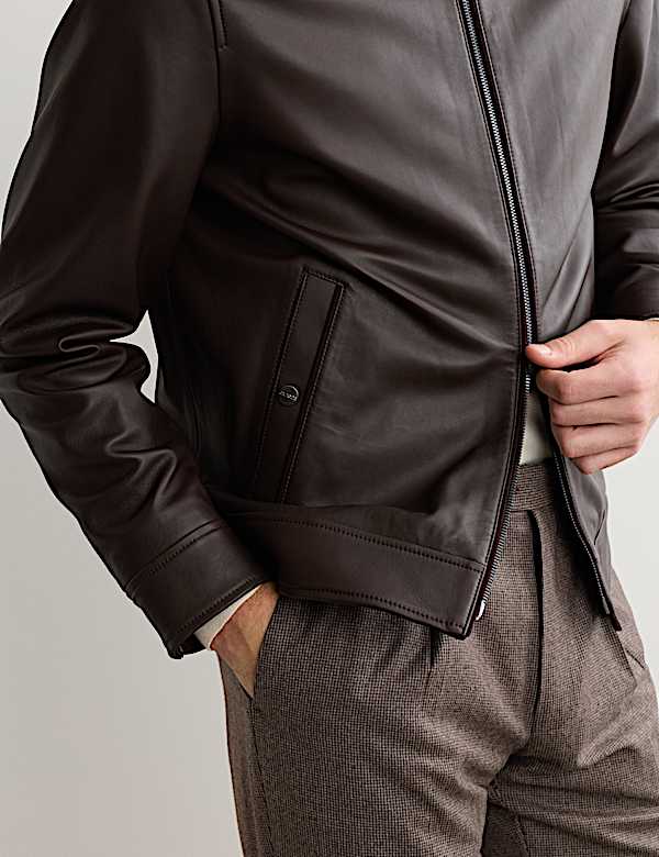 Leren Harrington-jasje - NL