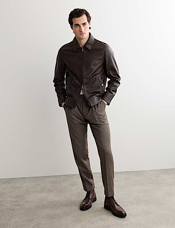 Leren Harrington-jasje - NL