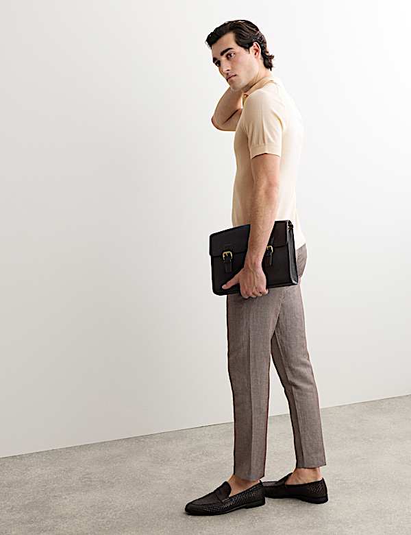 Merino Wool with Silk Knitted Polo Shirt - CZ