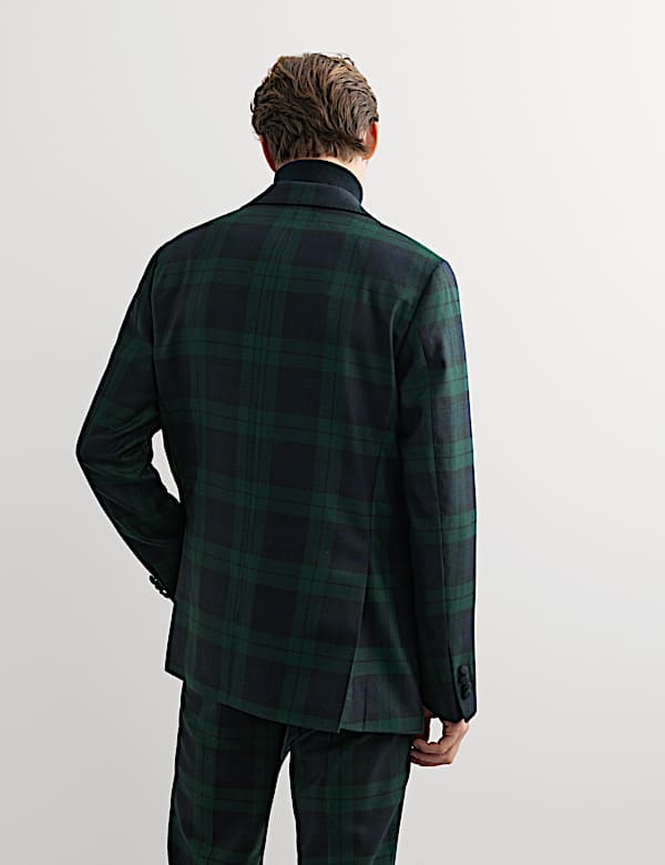 Tailored Fit British Check Suit Jacket - NZ