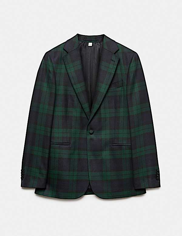 Tailored Fit British Check Suit Jacket - NZ