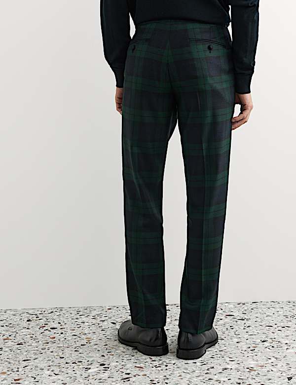 Tailored Fit British Check Suit Trousers - AU