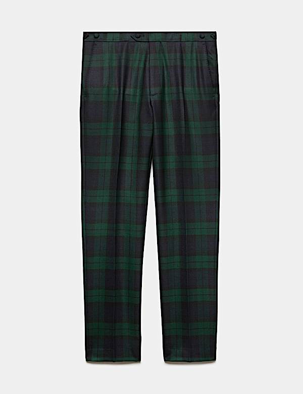 Tailored Fit British Check Suit Trousers - AU