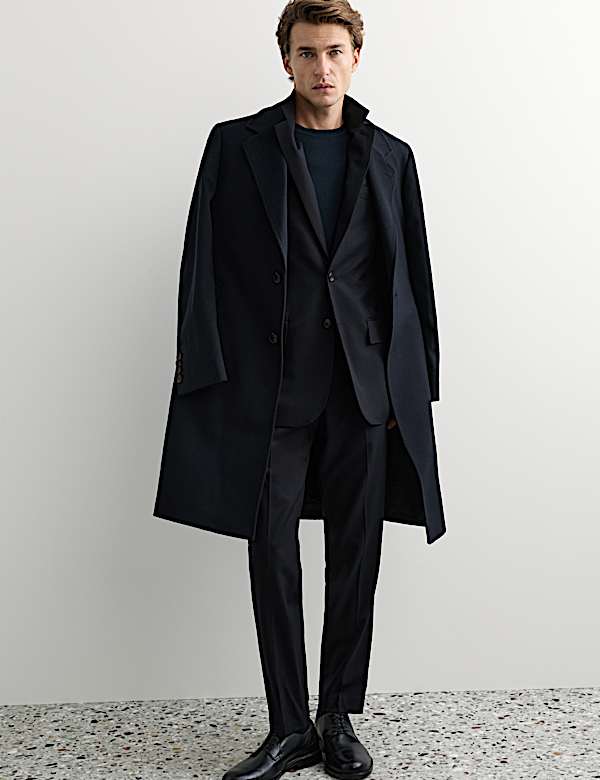 Tailored Fit Italian Wool Flannel Suit Jacket - AU