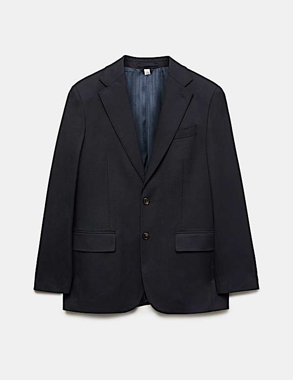 Tailored Fit Italian Wool Flannel Suit Jacket - AU