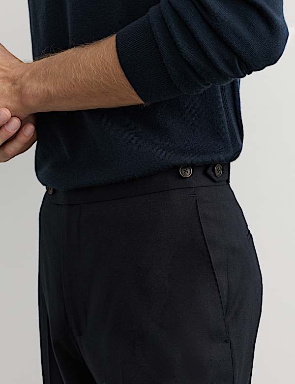 Italian Pure Wool Flannel Trousers - NZ