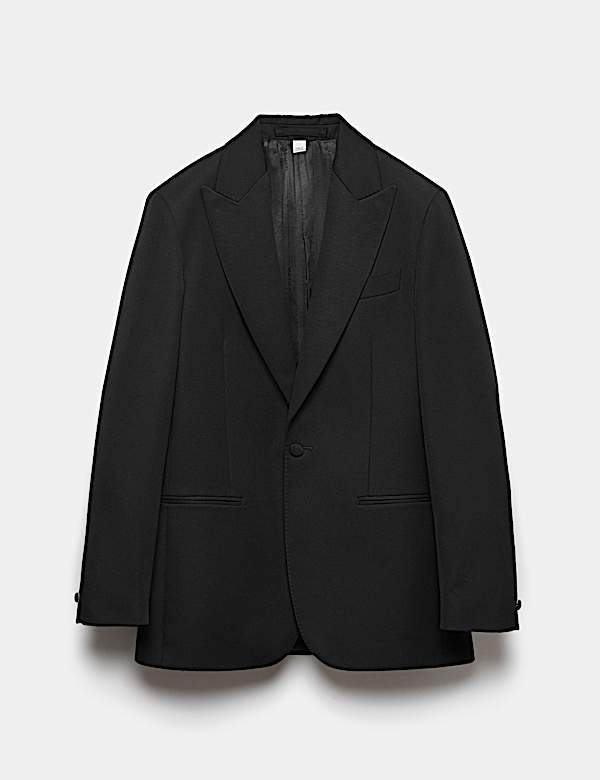 Tailored Fit Pure Wool Tuxedo Jacket - AU