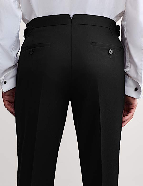 Flat Front Formal Trousers with Wool - AU