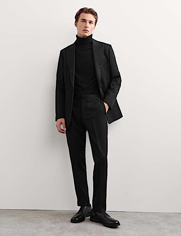 Flat Front Formal Trousers with Wool - AU