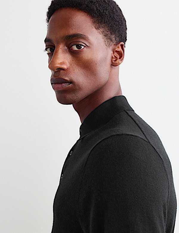 Merino Wool Rich with Silk Polo Shirt - LU