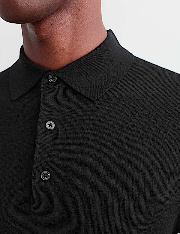 Merino Wool Rich with Silk Polo Shirt - LU