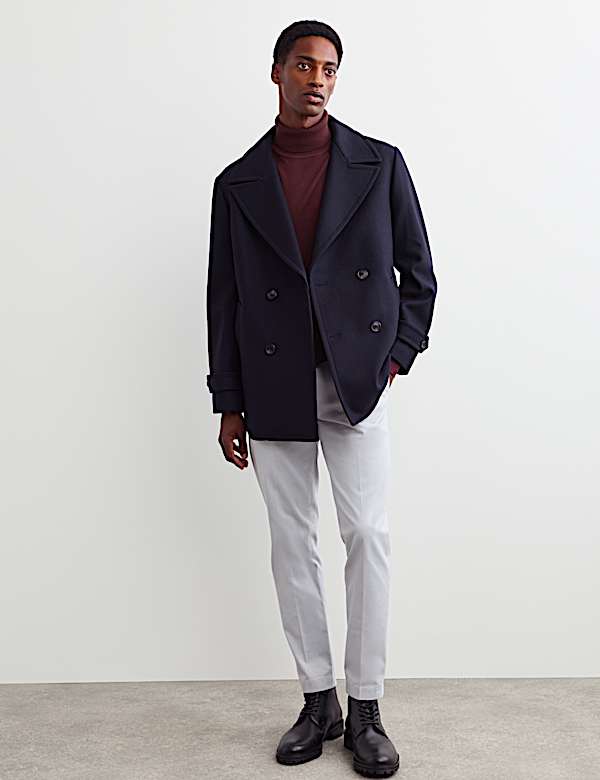Merino Wool Rich Roll Neck Jumper with Silk - CA