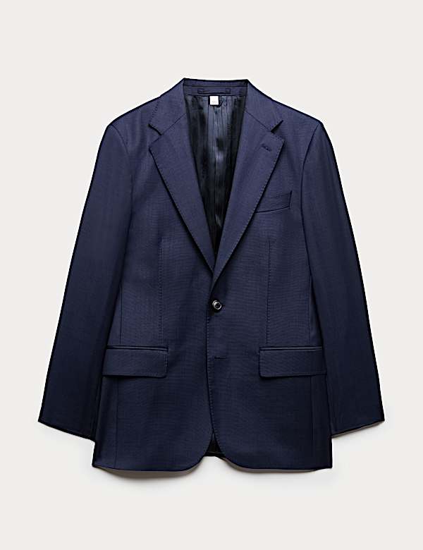 Tailored Fit Italian Wool Sharkskin Jacket - FR