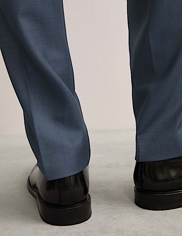 Pantalon de costume coupe ajust&eacute;e 100 % laine &agrave; motif textur&eacute; - FR