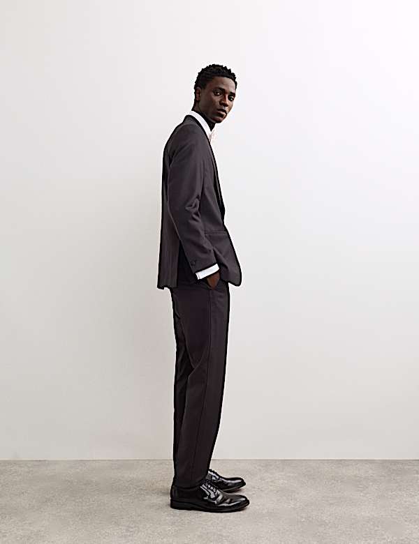 Tailored Fit Pure Wool Tuxedo Jacket - BE