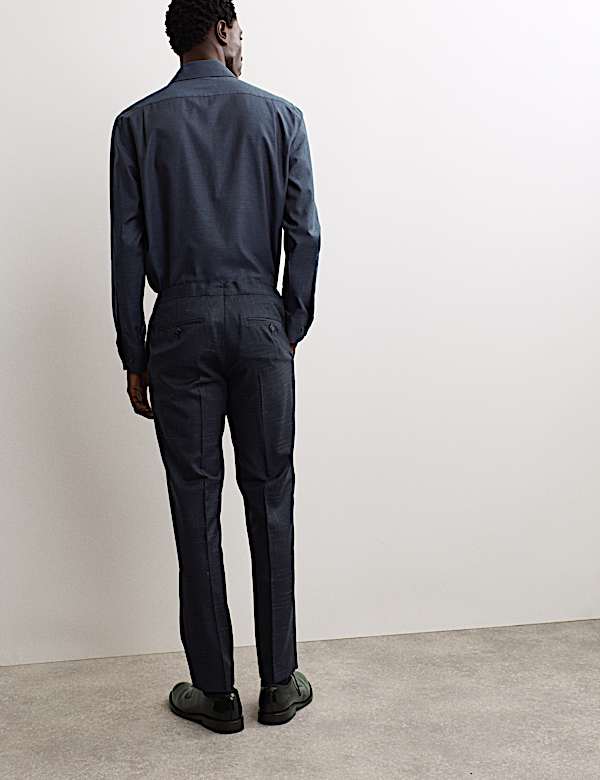 Tailored Fit Wool Rich Flat Front Trousers - CA