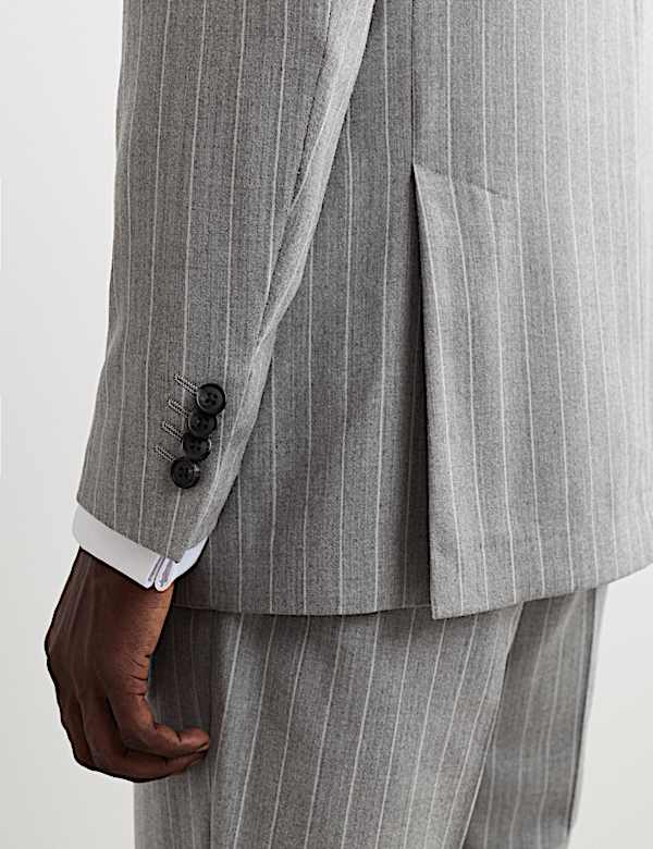 Tailored Fit Italian Wool Suit Jacket with Cashmere - NL