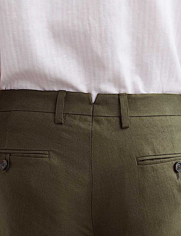 Pantalon ajust&eacute; 100 % lin - FR