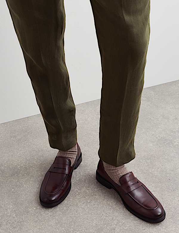 Pantalon ajust&eacute; 100 % lin - FR
