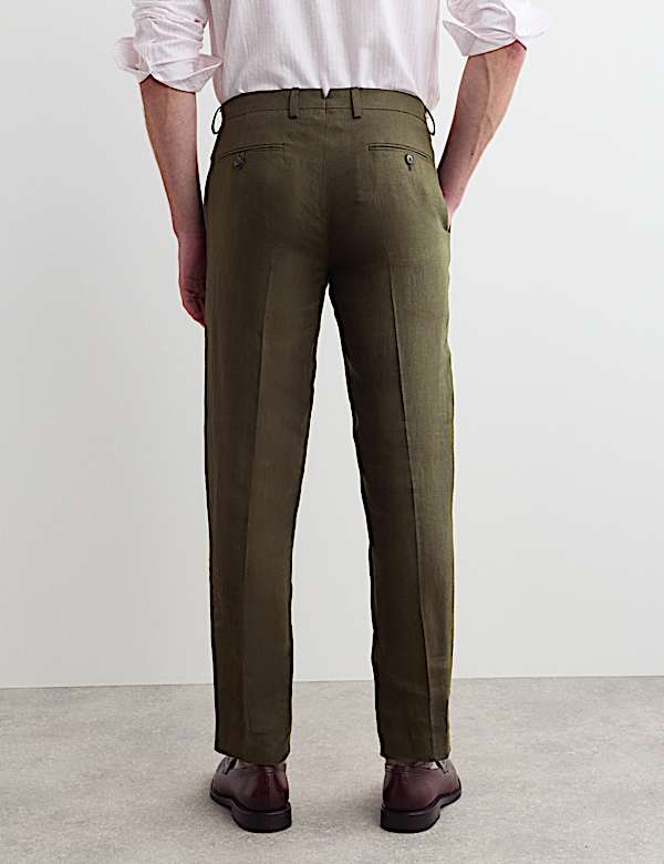 Pantalon ajust&eacute; 100 % lin - FR