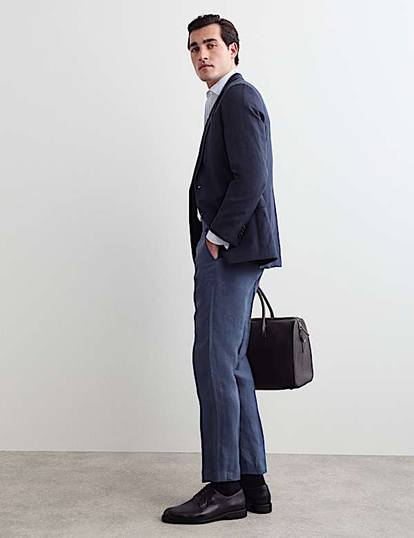 Tailored Fit Pure Linen Trousers - AU
