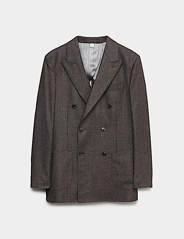 Colbert met dubbele rij knopen en pied-de-poulemotief - BE