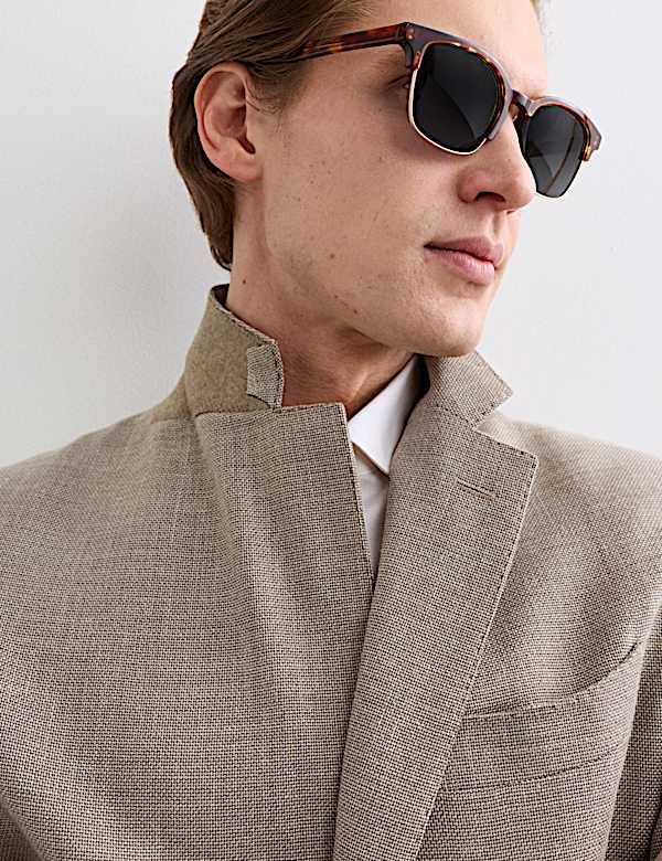 Tailored Fit Italian Wool Rich Check Blazer - ES