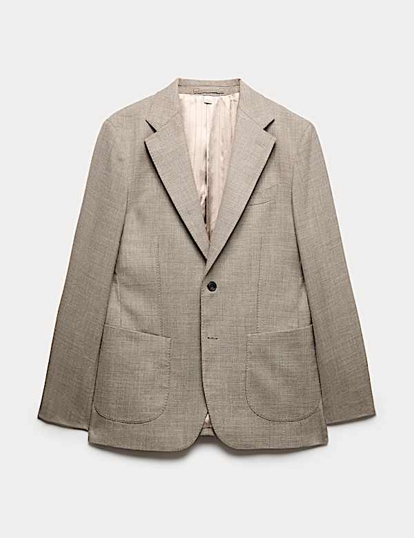 Tailored Fit Italian Wool Rich Check Blazer - ES