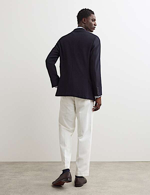 Tailored Fit Italian Wool Twill Blazer with Cashmere - FR