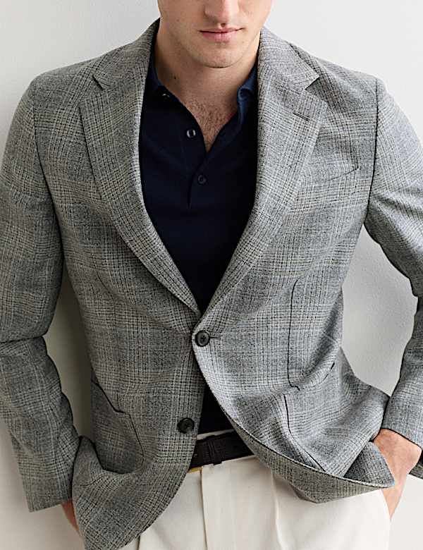 Tailored Fit Italian Pure Wool Blazer - NZ