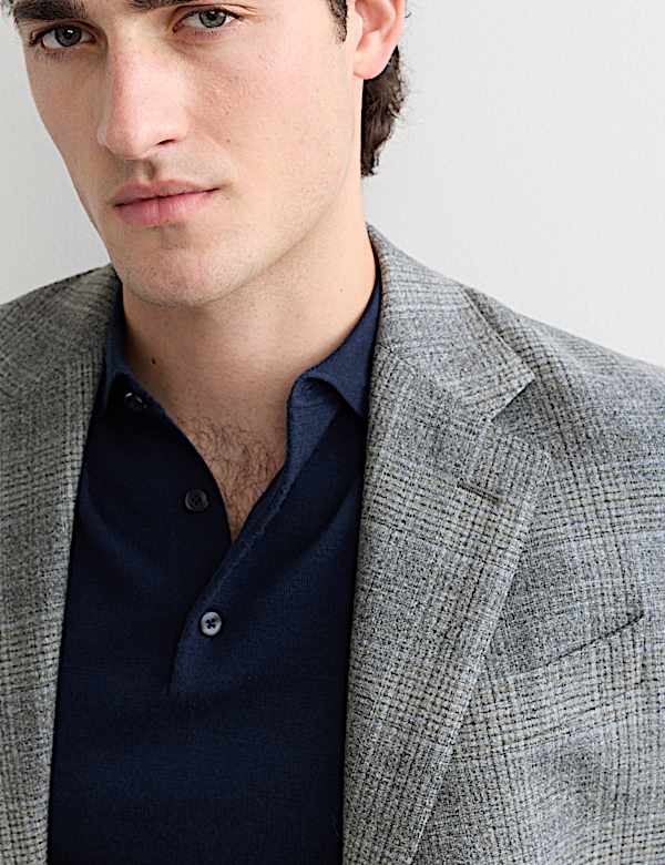 Tailored Fit Italian Pure Wool Blazer - NZ