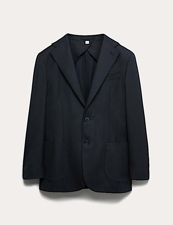 Blazer de franela de sarga de lana italiana - ES