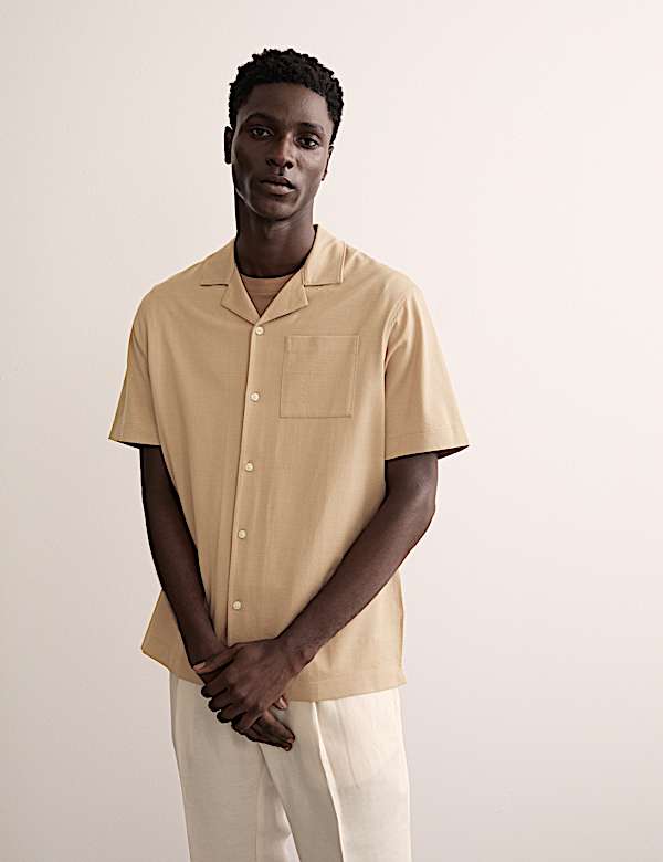 Pure Cotton Revere Polo Shirt - GR