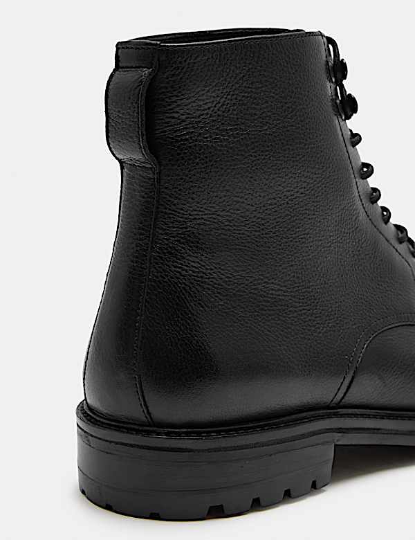 Leather Lace Up Casual Boots - CA