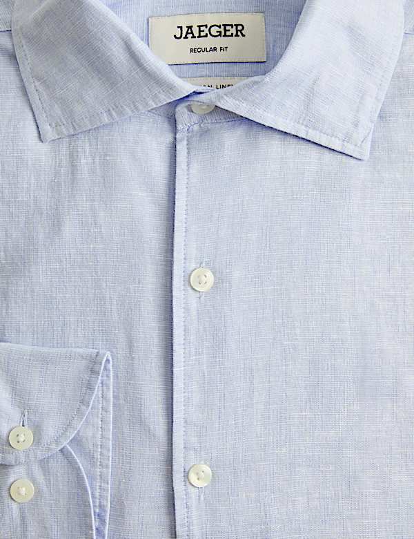 Regular Fit Luxury Linen Cotton Shirt - IT