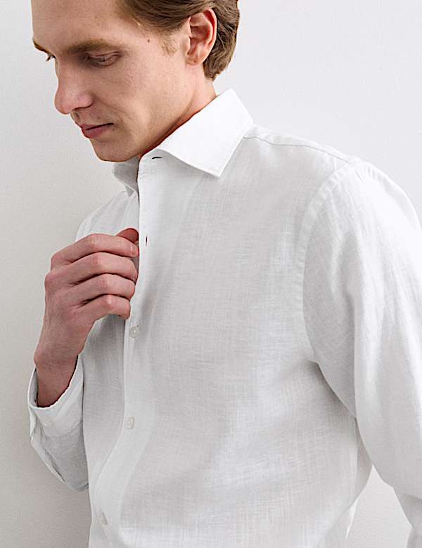 Regular Fit Luxury Linen Cotton Shirt - CZ